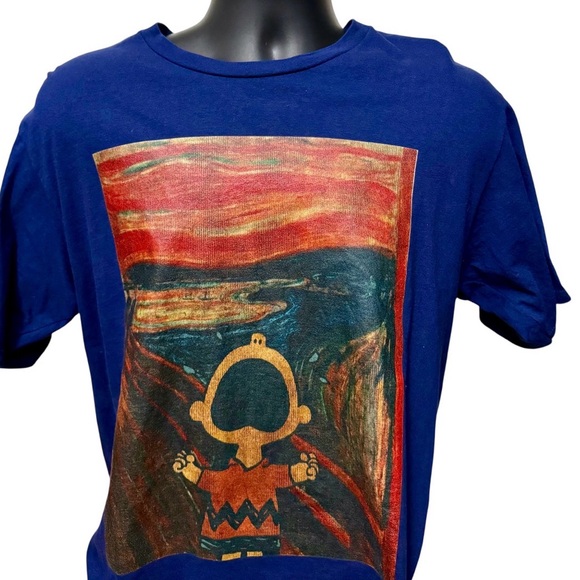 Peanuts Other - Charlie Brown - “The Scream” (Peanuts Version) - Blue Shirt - L